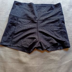 Constantly varied gear black leopard print athletic shorts high waisted